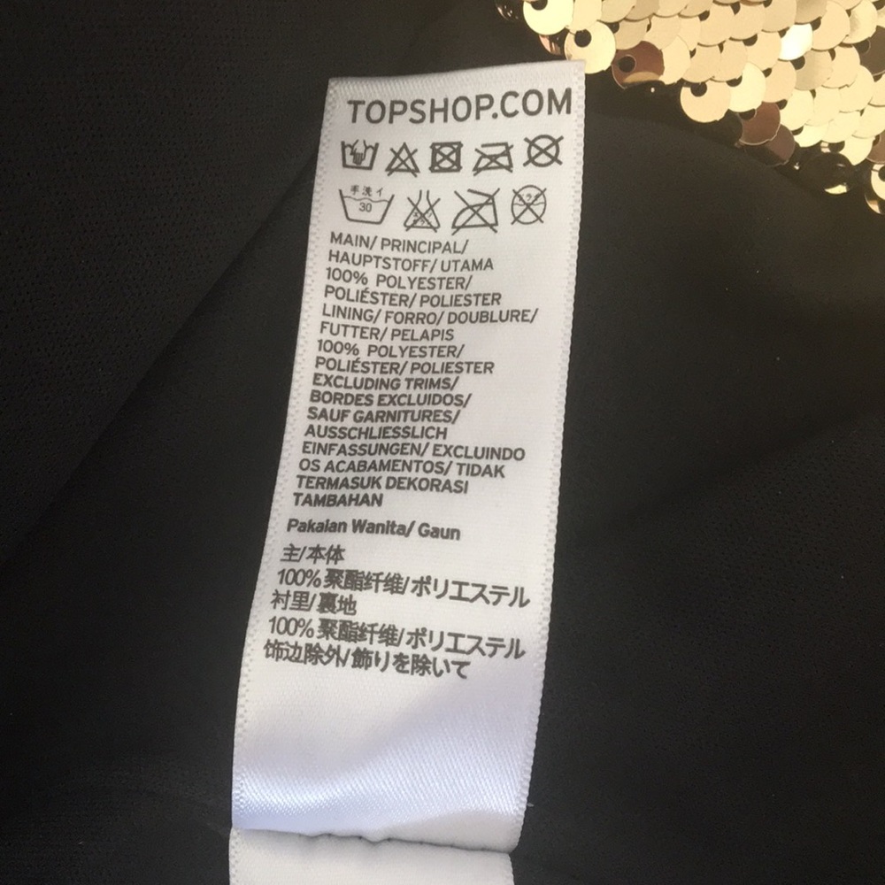 TOPSHOP Gold Sequin Dress - Picture 8 of 8